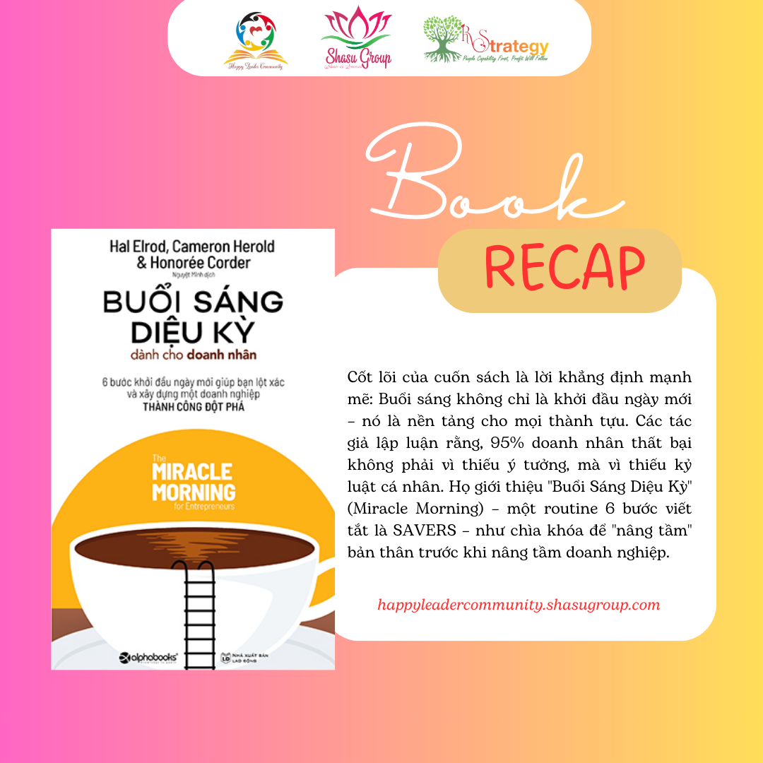 BUỔI SÁNG DIỆU KỲ DÀNH CHO DOANH NHÂN – BÍ QUYẾT BIẾN BÌNH MINH THÀNH BỆ PHÓNG THÀNH CÔNG